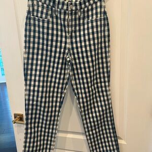 Women's Blue Checkered Jeans